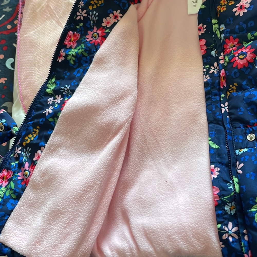 2T Outfit Puffer Coat Pants and TShirt New - Picture 5 of 10